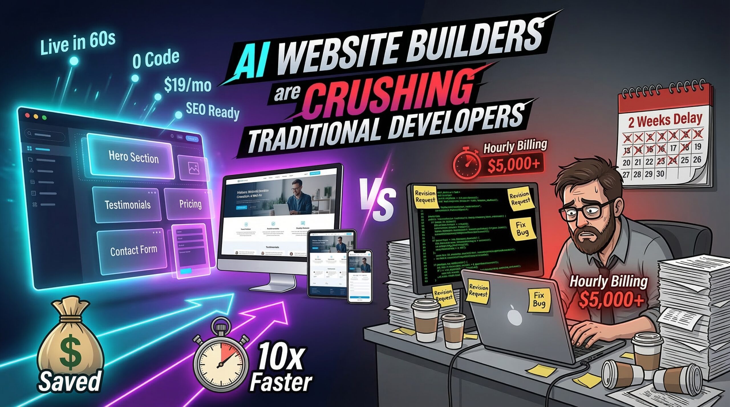 How AI Website Builders are Crushing Traditional Developers.